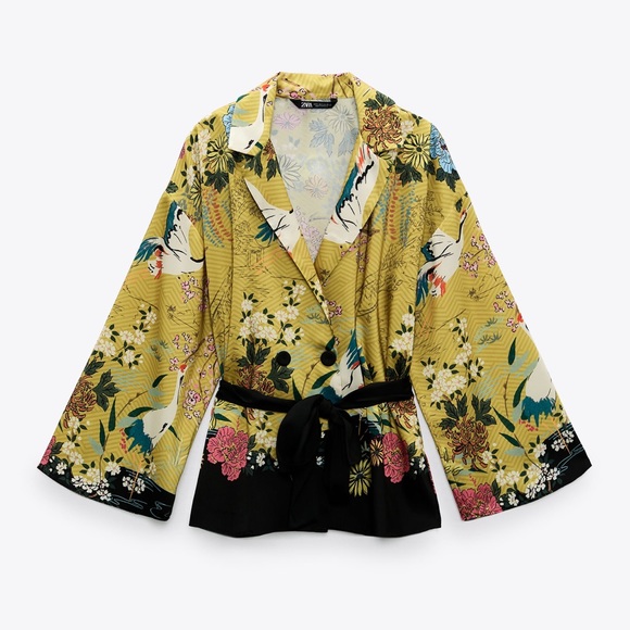 Zara printed shirt with belt - Picture 2 of 4